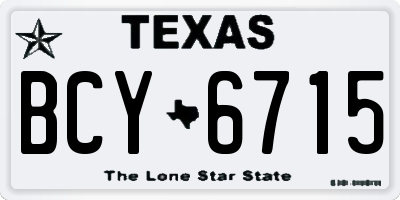 TX license plate BCY6715