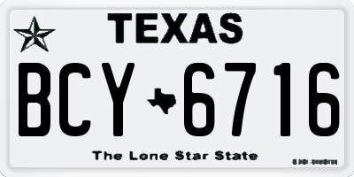 TX license plate BCY6716