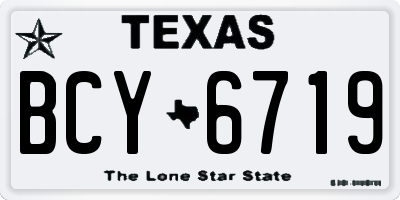 TX license plate BCY6719