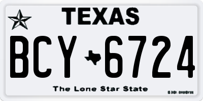 TX license plate BCY6724