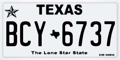 TX license plate BCY6737