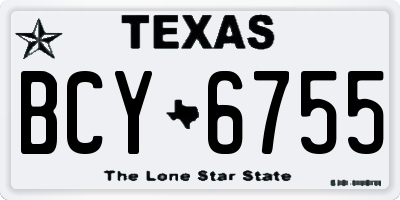 TX license plate BCY6755