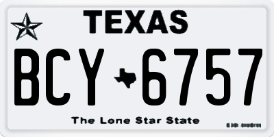 TX license plate BCY6757