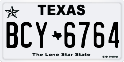 TX license plate BCY6764