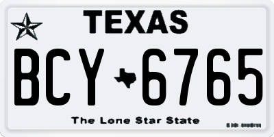TX license plate BCY6765