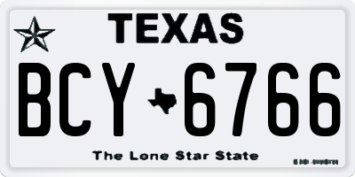 TX license plate BCY6766