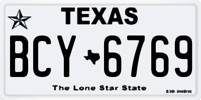 TX license plate BCY6769
