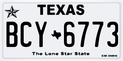 TX license plate BCY6773