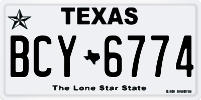 TX license plate BCY6774