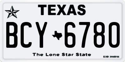 TX license plate BCY6780