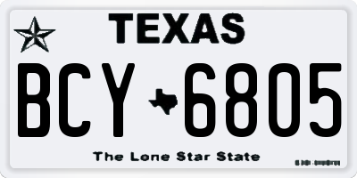 TX license plate BCY6805