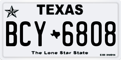 TX license plate BCY6808