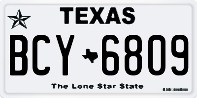 TX license plate BCY6809
