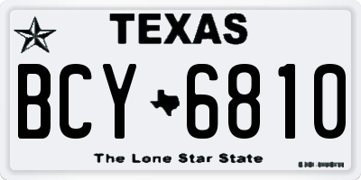 TX license plate BCY6810