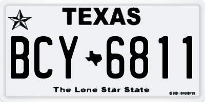 TX license plate BCY6811
