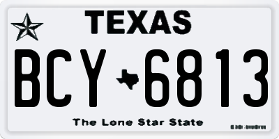 TX license plate BCY6813