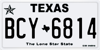 TX license plate BCY6814