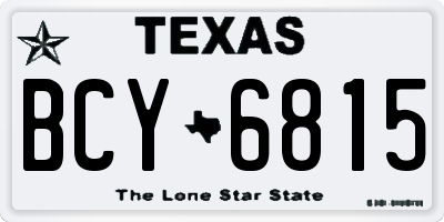 TX license plate BCY6815