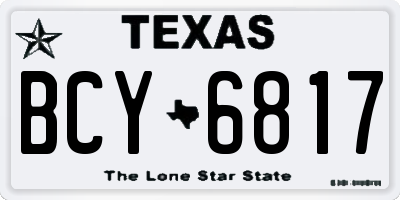 TX license plate BCY6817