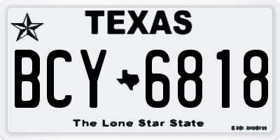 TX license plate BCY6818