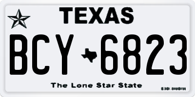 TX license plate BCY6823