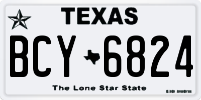 TX license plate BCY6824
