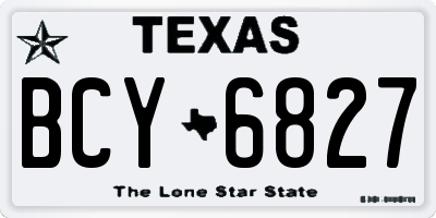 TX license plate BCY6827
