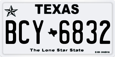 TX license plate BCY6832