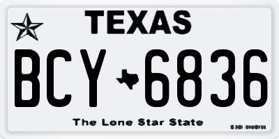 TX license plate BCY6836