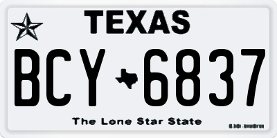 TX license plate BCY6837