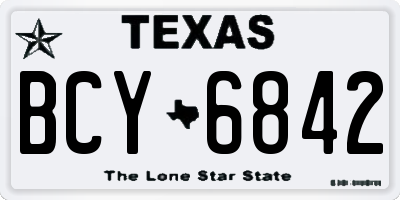 TX license plate BCY6842