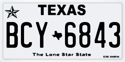 TX license plate BCY6843