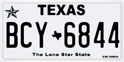 TX license plate BCY6844