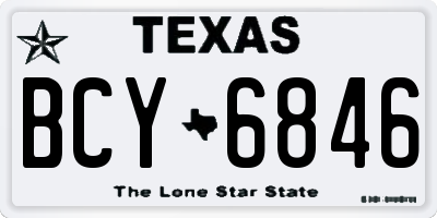TX license plate BCY6846