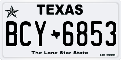 TX license plate BCY6853