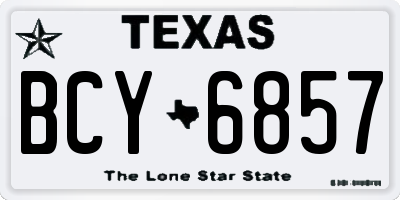 TX license plate BCY6857
