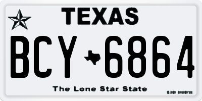 TX license plate BCY6864