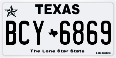 TX license plate BCY6869