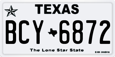 TX license plate BCY6872