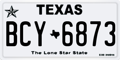 TX license plate BCY6873