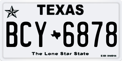 TX license plate BCY6878