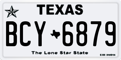 TX license plate BCY6879