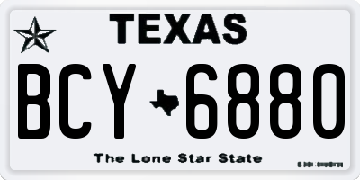 TX license plate BCY6880