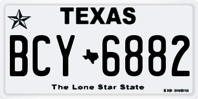 TX license plate BCY6882