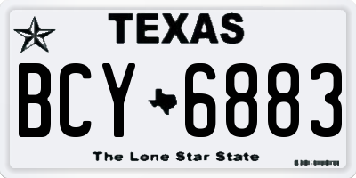 TX license plate BCY6883