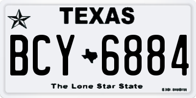 TX license plate BCY6884
