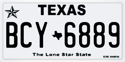 TX license plate BCY6889