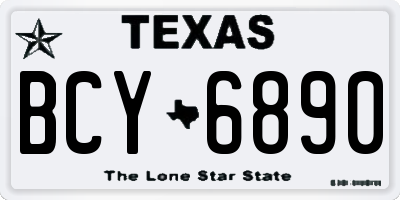 TX license plate BCY6890