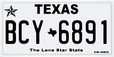 TX license plate BCY6891