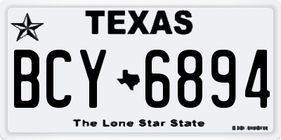 TX license plate BCY6894